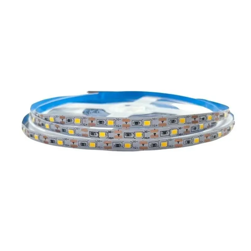 5V 2835 5mm 60Led/mt IP20 İç Mekan 3200K Gün Işığı Şerit Led 5mt