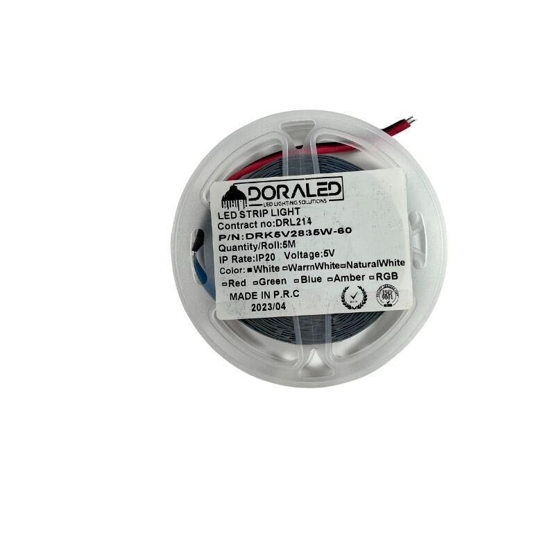 5V 2835 8mm 60 LED/m IP20 İç Mekan Beyaz Şerit LED – Yüksek Işık Verimli