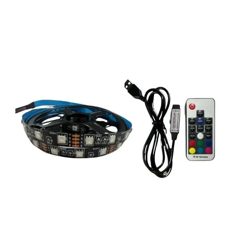 Televizyon & Monitör Arkası RF Kumandalı RGB Şerit LED – 1 Metre (60 LED/m)