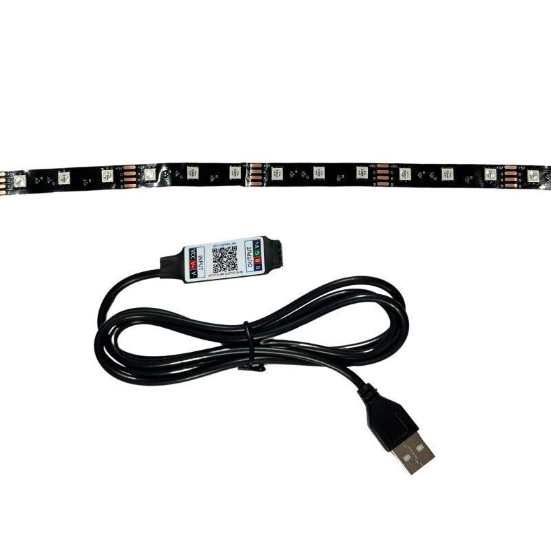 Telefon Kontrollü Bluetooth RGB Şerit LED – TV & Monitör Arkası (5 Metre | 60 LED/m)
