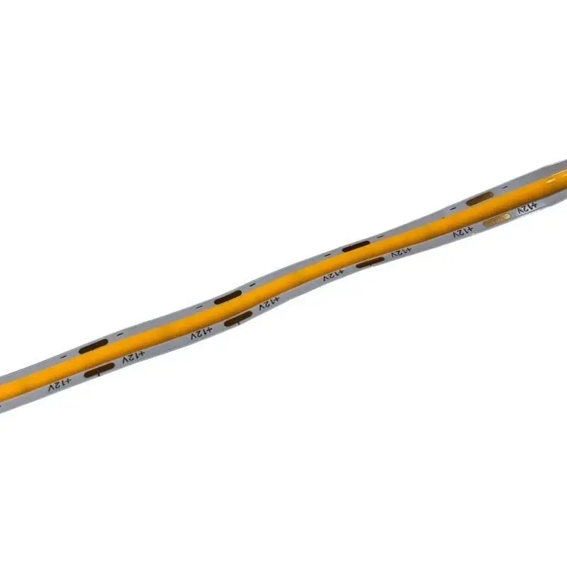 12V 8MM Esnek COB Şerit LED Amber Işık 320 LED/m IP20 – 5 Metre