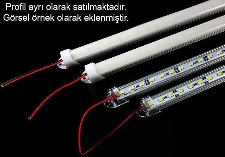 12 Volt Bantlı 5730 Ledli Led Bar Alüminyum Çubuk Led  72 Led – Günışığı 3000-3200K – 100cm – 12V