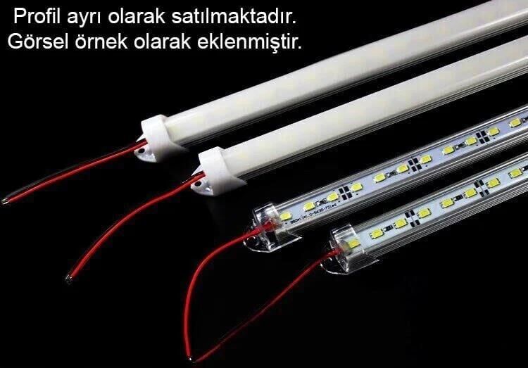 12 Volt Bantlı 5730 Ledli Led Bar – Alüminyum Çubuk Led 72 Led Amber 100cm