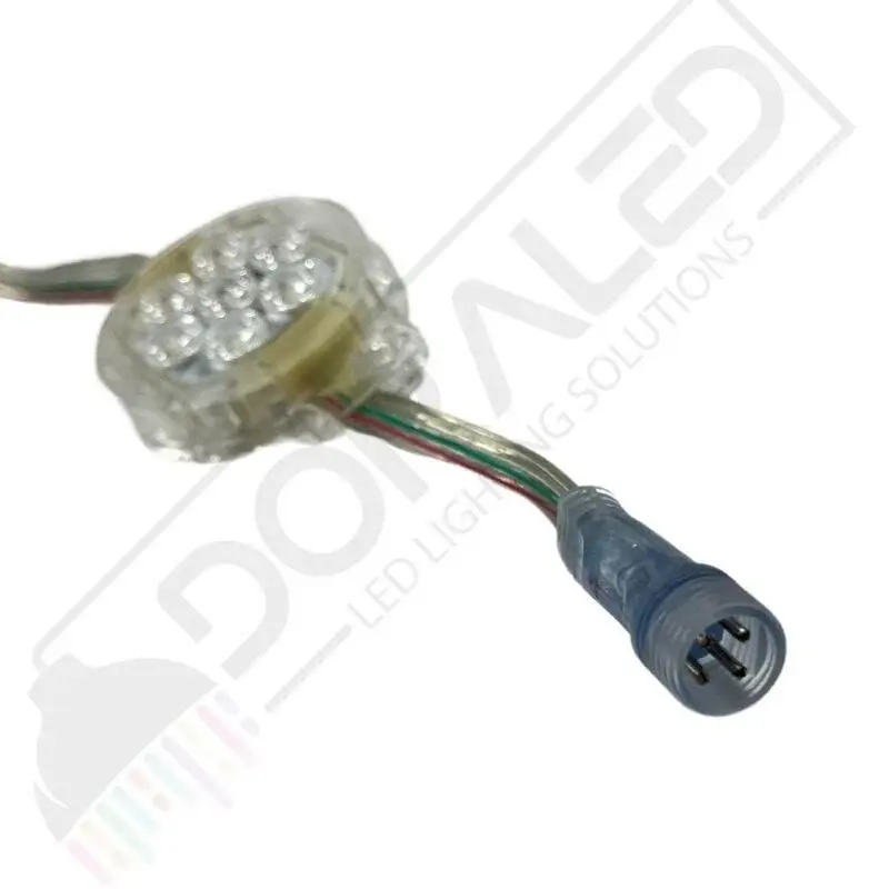 24Volt 50mm WS2811 Adreslenebilir LunaPark Ledi ARGB Pixel Modül Led(30 Adet)