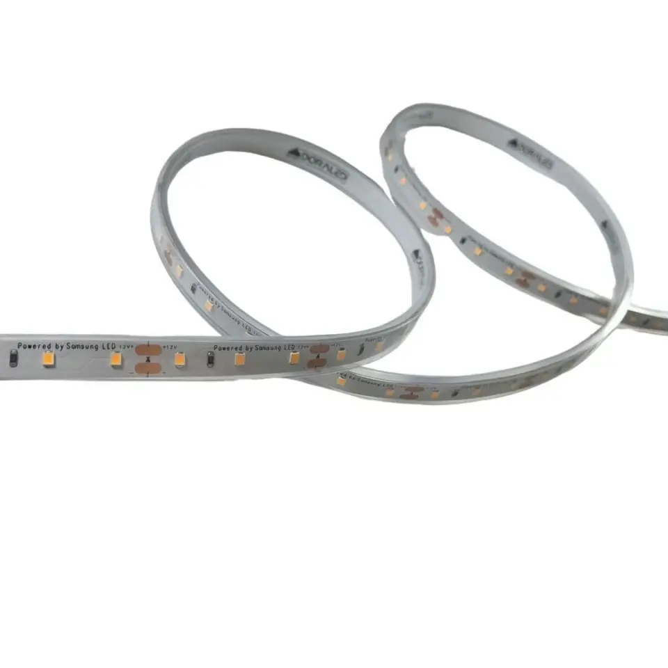 SAMSUNG 2835 SMD Şerit LED 12V 60 LED/m – 2700K – 14.4W – IP67 Silikonlu