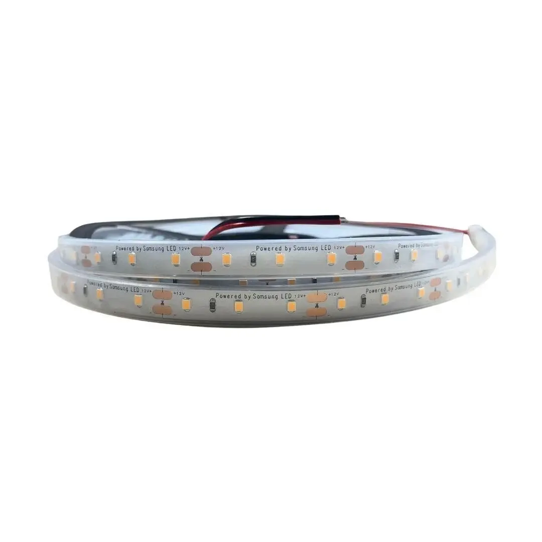 SAMSUNG 2835 SMD Şerit LED 12V 60 LED/m – 2700K – 14.4W – IP67 Silikonlu