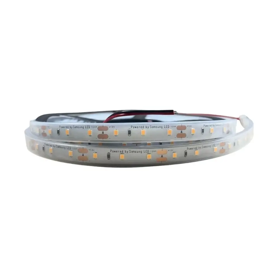 SAMSUNG 2835 SMD Şerit LED 12V 60 LED/m – 2700K – 14.4W – IP67 Silikonlu