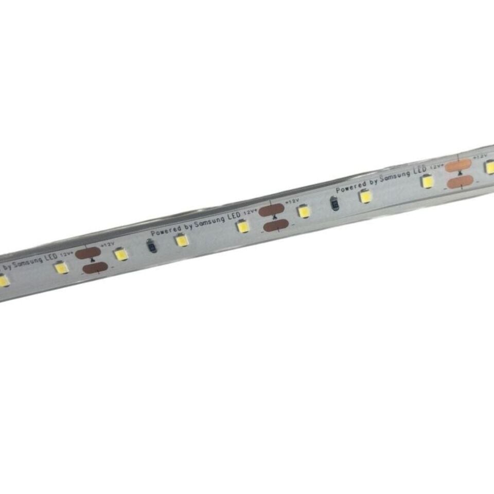 SAMSUNG 2835 SMD Şerit LED 12V 60 LED/m – 6500K Beyaz – 14.4W – IP67 Silikonlu