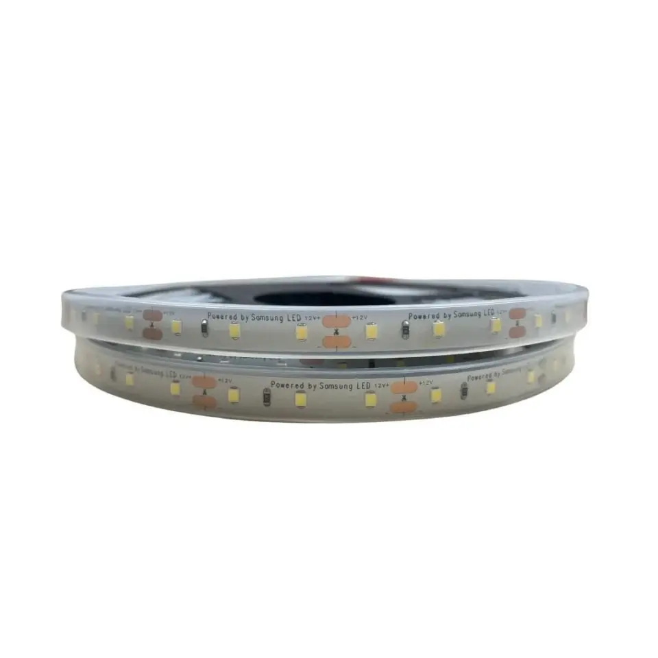 SAMSUNG 2835 SMD Şerit LED 12V 60 LED/m – 6500K Beyaz – 14.4W – IP67 Silikonlu