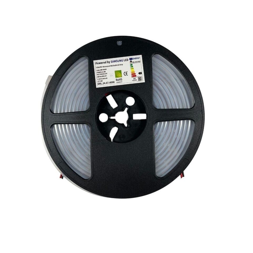 SAMSUNG 60 LEDLİ 2835 SMD 4000K ŞERİT LED 24V 14.4W IP67