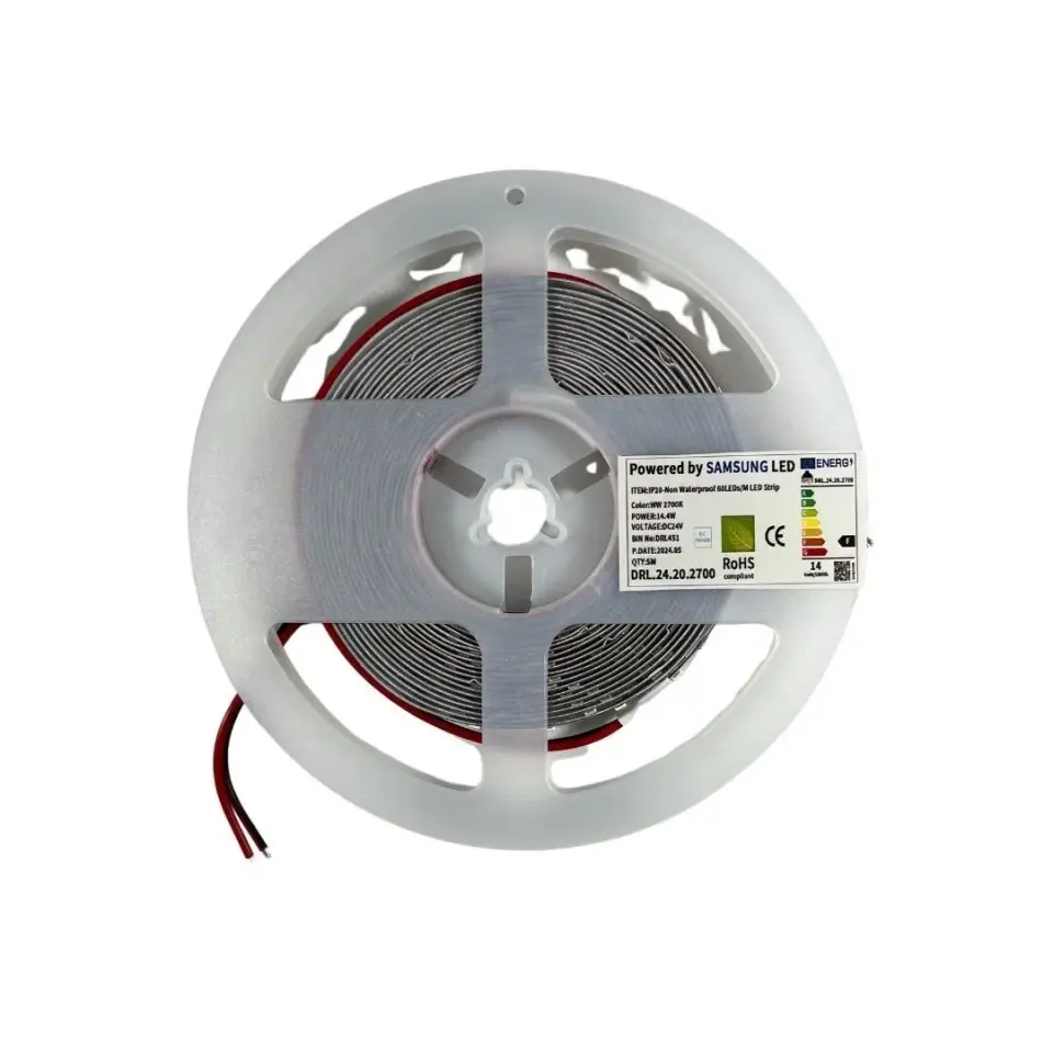 SAMSUNG 60 LEDLİ 2835 SMD 2700K ŞERİT LED 24V 14.4W IP20