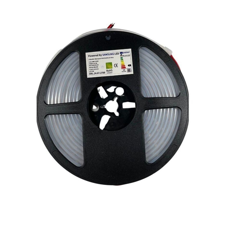 SAMSUNG 60 LEDLİ 2835 SMD 2700K ŞERİT LED 24V 14.4W IP67