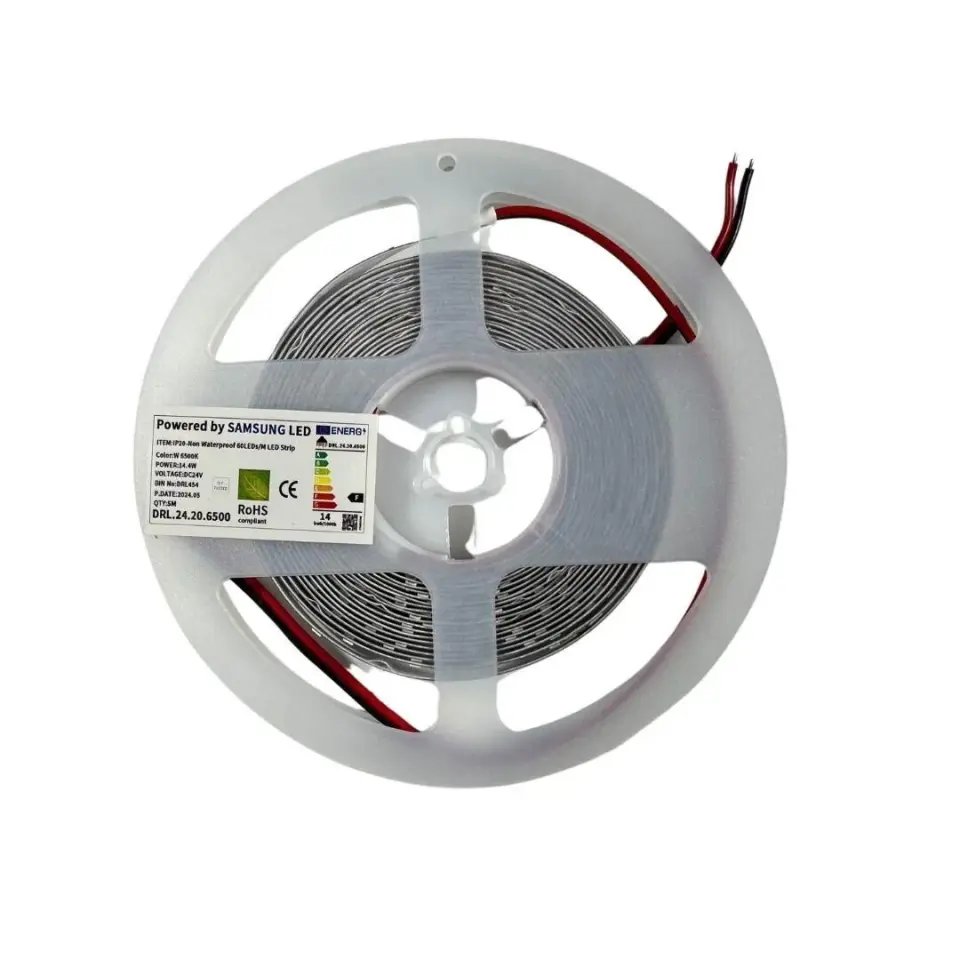 SAMSUNG 60 LEDLİ 2835 SMD 6500K ŞERİT LED 24V 14.4W IP20
