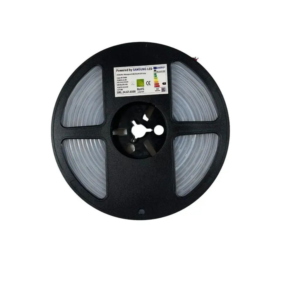 SAMSUNG 60 LEDLİ 2835 SMD 6500K ŞERİT LED 24V 14.4W IP67
