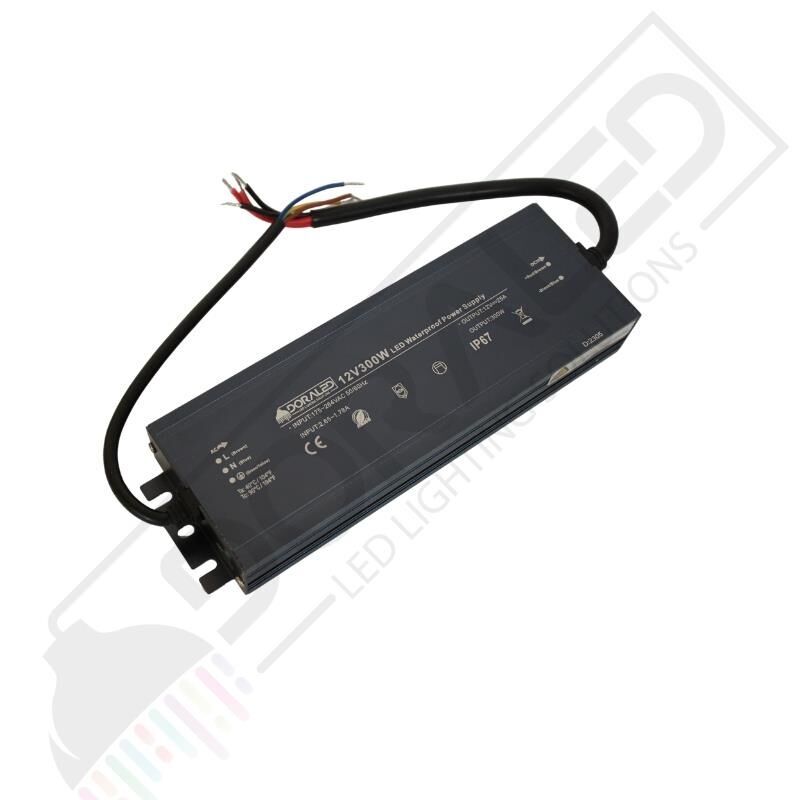 12 Volt 25 Amper IP67 Su Geçirmez Dış Cephe LED Adaptör – 300 Watt