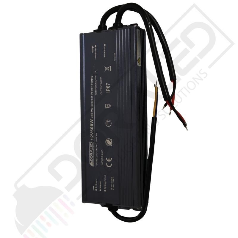 12 Volt 41,7 Amper IP67 Su Geçirmez LED Adaptör – 500 Watt