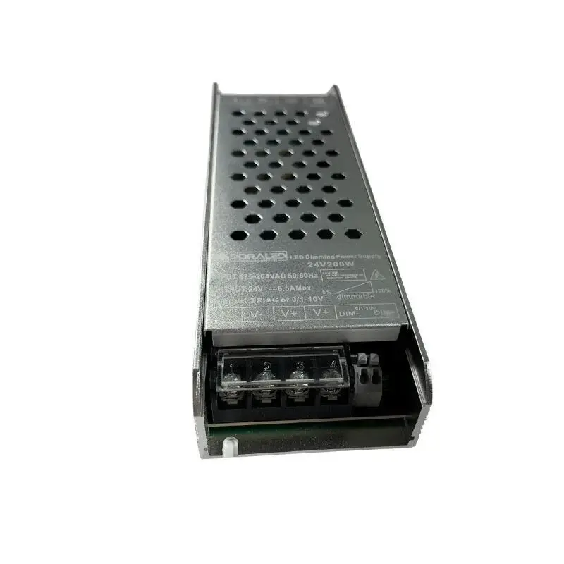 24 Volt 0-10v Dim Edilebilir Şerit Led Adaptör Akıllı ev 0-10v 8.5 Amper 200 Watt Adaptör