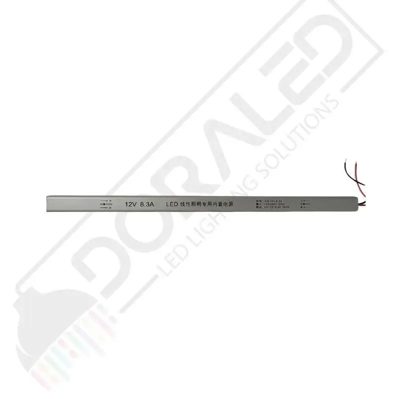 Ultra slim ince parmak led adaptör 12 volt 8,3 amper 100 watt (35x2x2cm)