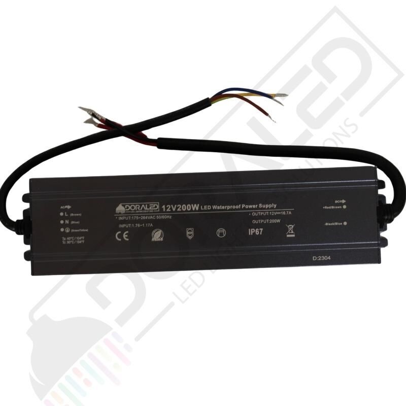 24 Volt 6.3 Amper IP67 Su Geçirmez Led Adaptör 150 Watt