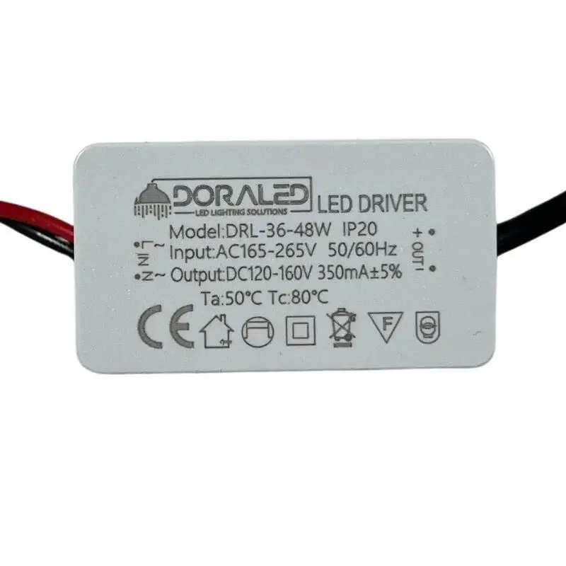 40-50W 350mA 130-160V Power LED Driver IP20