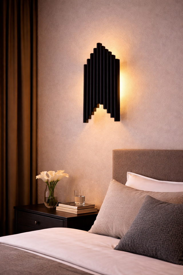 LED Ahşap Duvar Apliği