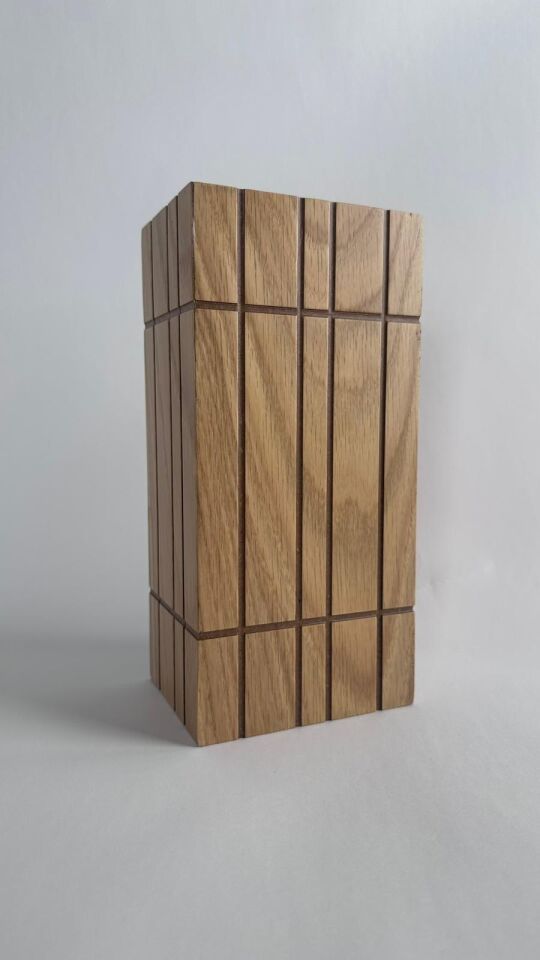 LED Ahşap Kaplama Meşe Renk Duvar Apliği