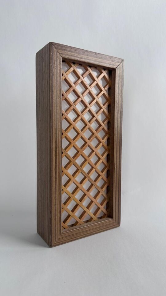 LED Ahşap Kaplama Tik Renk Tavan ve Duvar Aydınlatma