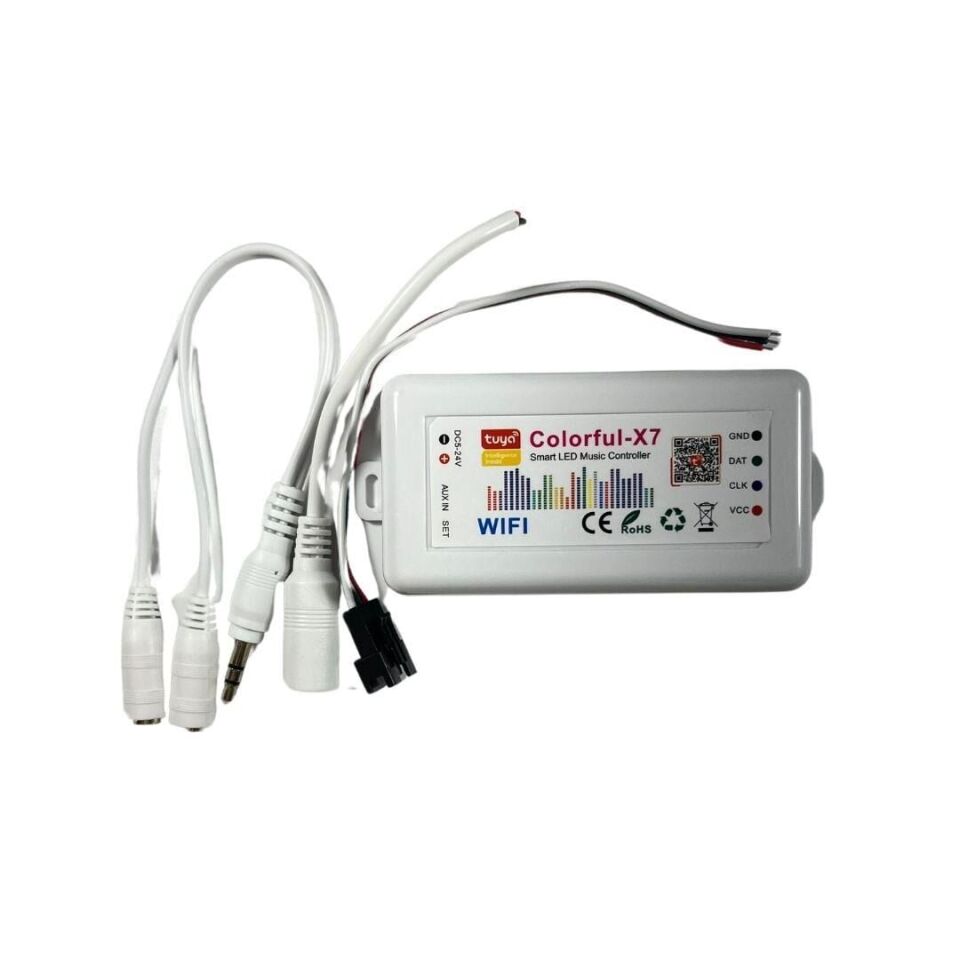 5-24V Zigbee - Tuya Destekli WiFi Kontrollü RGB-RGBW Pixel Led Kontrol Devresi Müzik Modlu
