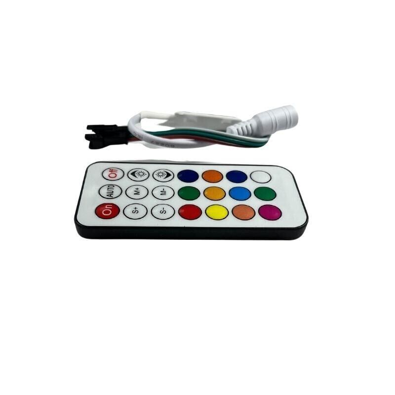 SP104E WS2811-WS2812 Volt ARGB Pixel Kontrol Devresi 21 Tuşlu RF Kumandalı Magic Led