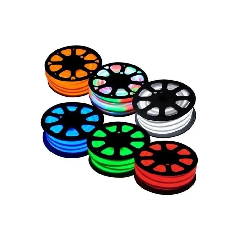 6x12mm Mavi Renk Neon Led 50 Metre Makara