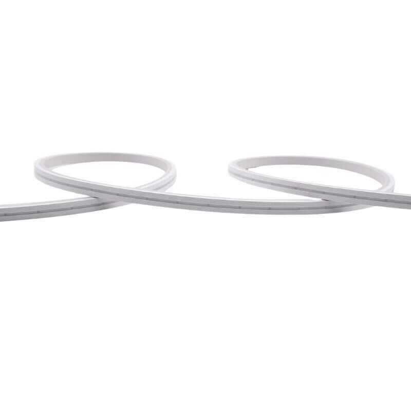 10x8mm Gömme Flat Neon LED Çizgisel Işık - 6500K Beyaz 12V 25 Metre - 2.5 cm Kesilebilir Mobilya ve Alçıpan Tasarım Neon LED Şerit