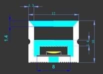 12V 25M Flat Gömme Neon LED Şerit - 12x10mm 3000K Gün Işığı - 2.5cm Kesilebilir Mobilya İçi Gizli Aydınlatma