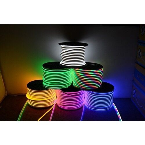 220V Tak Çalıştır Yeşil Neon LED Şerit - 5 Metre Set - 8x16mm