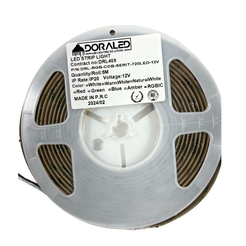 12V 12MM WS2811 RGB Pixel Cob Şerit Led 720 Ledli IP20 5M